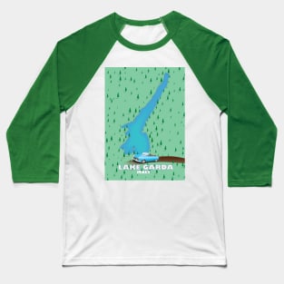 Lake Garda travel map Baseball T-Shirt